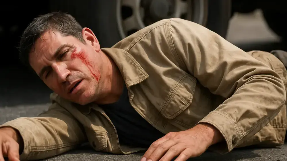 Jim Caviezel sofreu acidente em qual cena?